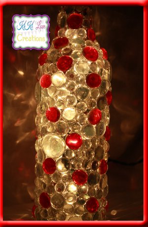 illuminated wine bottle