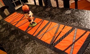 Halloween Ribbon Table Runner