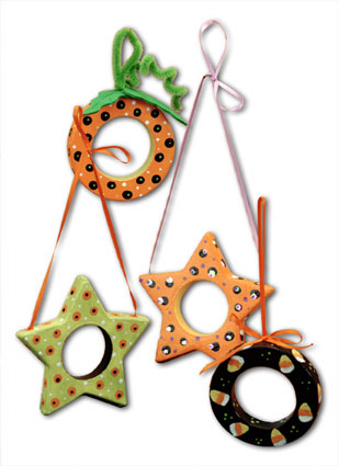 Halloween Ring and Star Ornaments