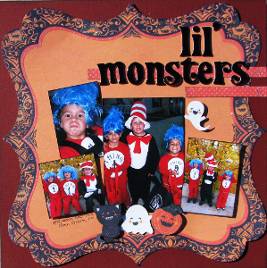 Little Monsters Scrapbook Layout