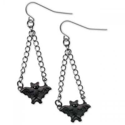 Hanging Bat Earrings