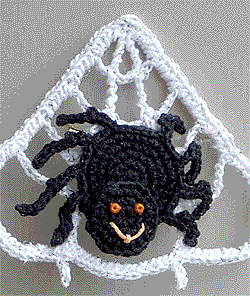Spider Web Crochet Pin