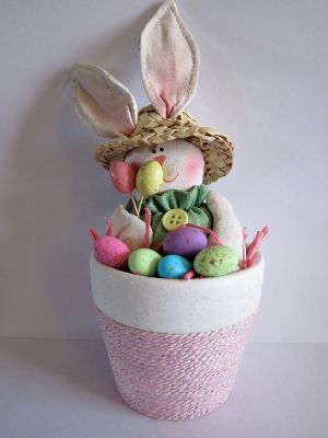 Hoppy Easter Clay Pot Centerpiece