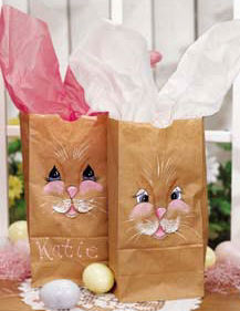 Easter Bunny Painted Sacks