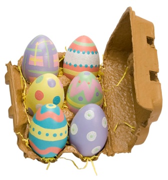 6 Wooden Easter Eggs