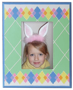 Argyle Plaid Easter Colors Frame