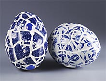 Blue Willow Mosaic Egg