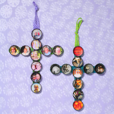 Bottle Cap Crosses