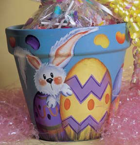 Jelly Bean Easter Bunny Pot