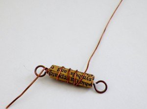 Wire Wrapped Paper Beads