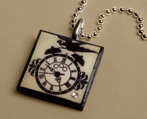 Clock Pendant Necklace