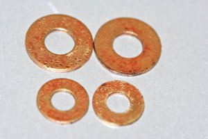 Distressed Washer Earrings
