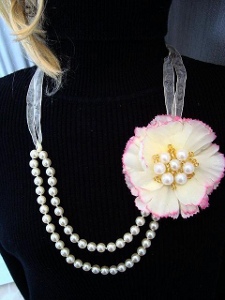 Dollar Store Flower Necklace