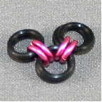 Pink Metal Flower Earrings Step 3