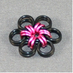 Pink Metal Flower for Earrings
