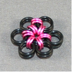 Pink Metal Flower Earrings Step 5