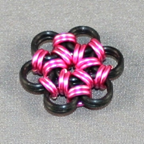 Pink Metal Flower Earrings