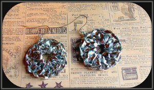 Upcycled Curling Ribbon Earrings