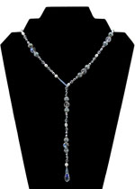 Blue Ice Lariat Necklace