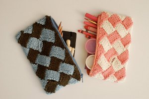 Knitted Weave Clutch