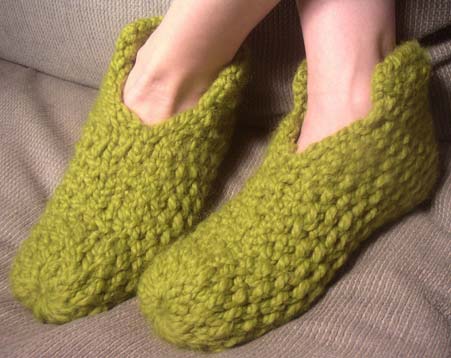 Chunky Knitted Footies or Slippers