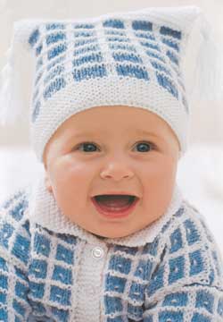 Knit Baby Hat and Cardigan