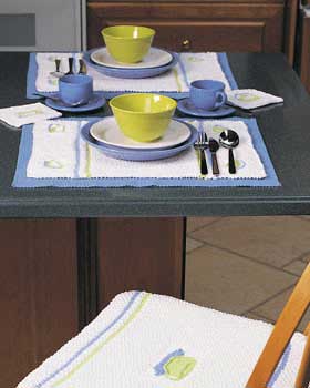 Knit Teacup Place Mats and Coasters