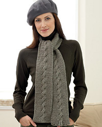 Stylish Cable Knit Scarf