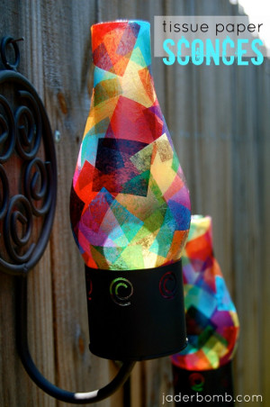 Make Your Own Tissue Paper Sconce