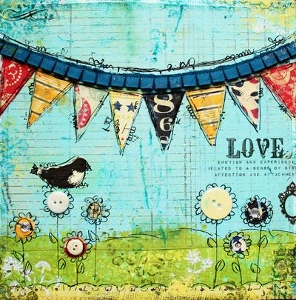 Love is in the Air Mixed Media Canvas