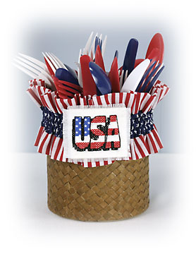 4th of July Utensil Holder