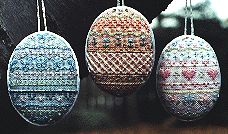 Easter Egg Cross-Stitch Ornaments