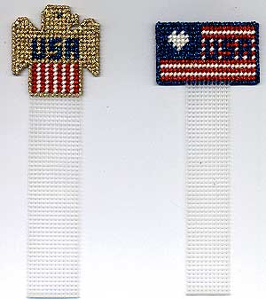 Plastic Canvas American Flag Bookmark