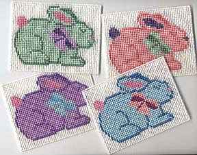 Bunny Plastic Canvas Coasters