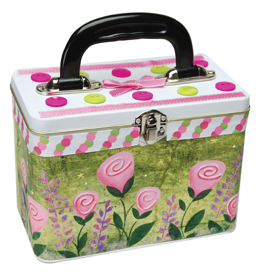 Tin Rose Painted Purse