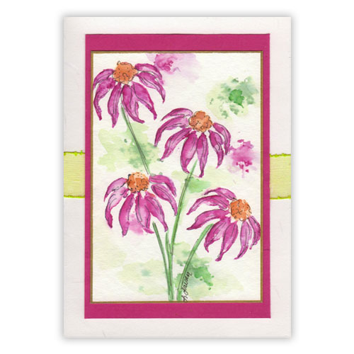Cone Flower Watercolor Card
