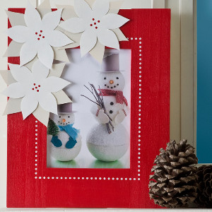 Cute DIY Poinsettia Frame