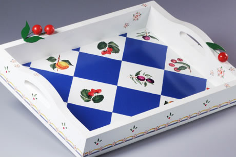Painted Fruit Serving Tray
