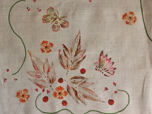 Painted Tray Cloth