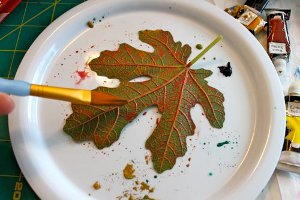 Watercolor Leaf Prints