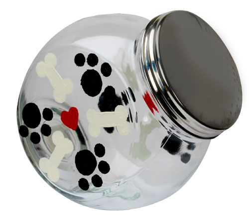 Glass Dog
 Treat Jar