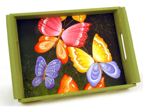Painted Butterfly Tray