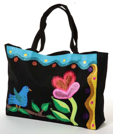 Springtime Painted Tote