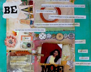 Be More Scrapbook Layout