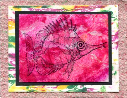 Stamped Trigger Fish Cards