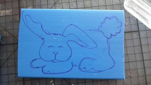 Foam Bunny Stamp
