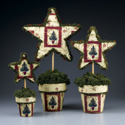 Paper Star Topiaries