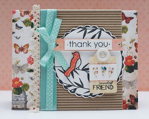 Vintage Inspired Thank You Card
