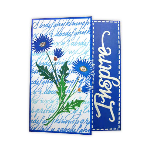 Blue Inspire Floral Card