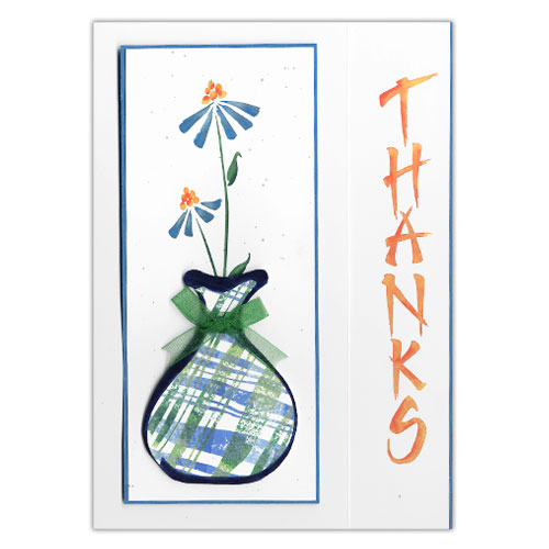 Vertical Thanks Floral Card